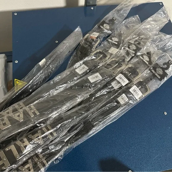 Harley Davidson Metal Lettering Black Leather Belts New - Picture 4 of 4